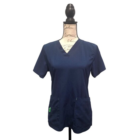 Carhartt Tops - EUC Carhartt Women's Force Scrub Top Navy Blue Short Sleeve/Sz S